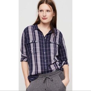 Lou & Grey Boyfriend Plaid Shirt